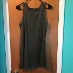 Velvet green shift dress forever 21